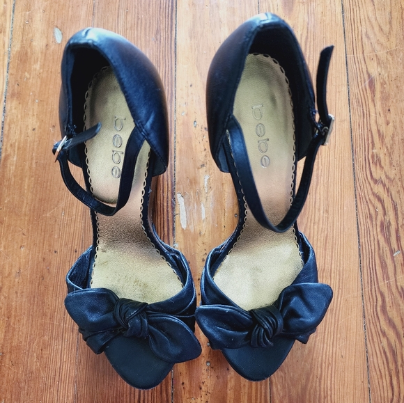 Bebe St. Bart's wedge in black - Picture 8 of 8